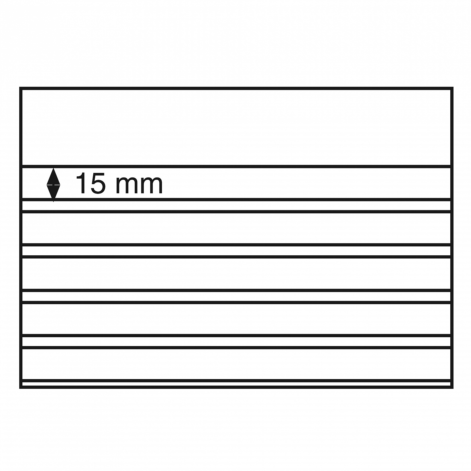 Expositores de carto para selos PVC 210x148mm 5 Bandas